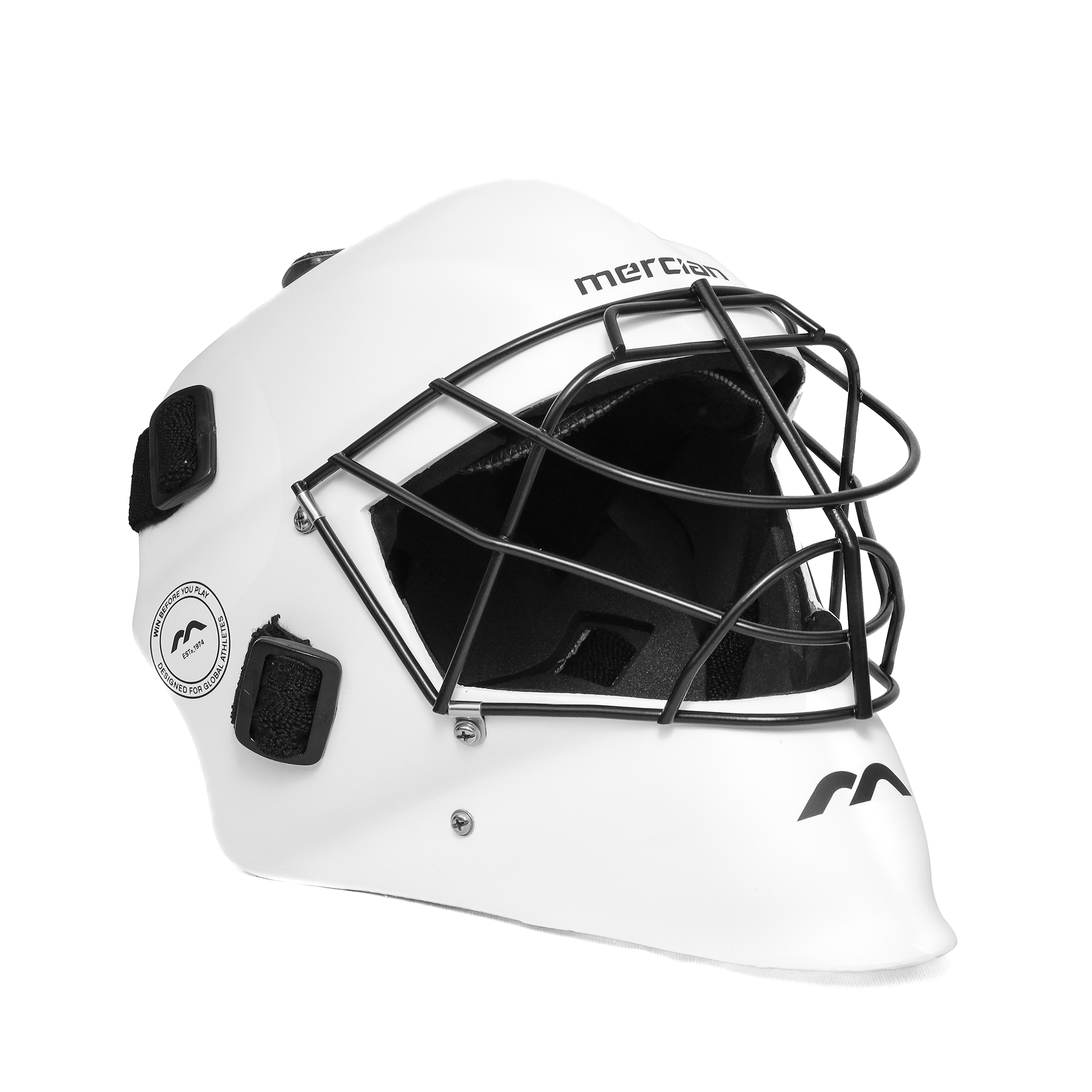 Mercian Genesis Hockey Helmet‚ Fibreglass Shell, Cats-Eye Grill, Superior Protection