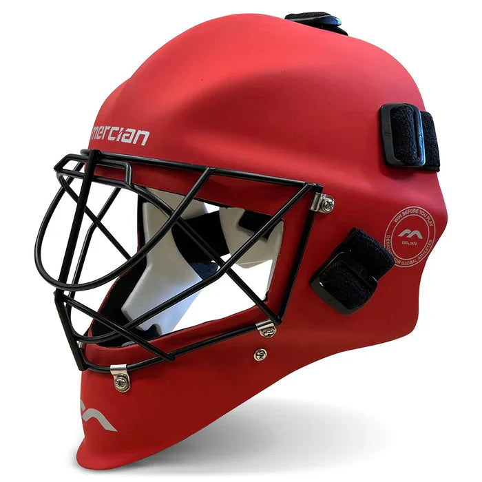 Mercian Genesis Hockey Helmet‚ Fibreglass Shell, Cats-Eye Grill, Superior Protection