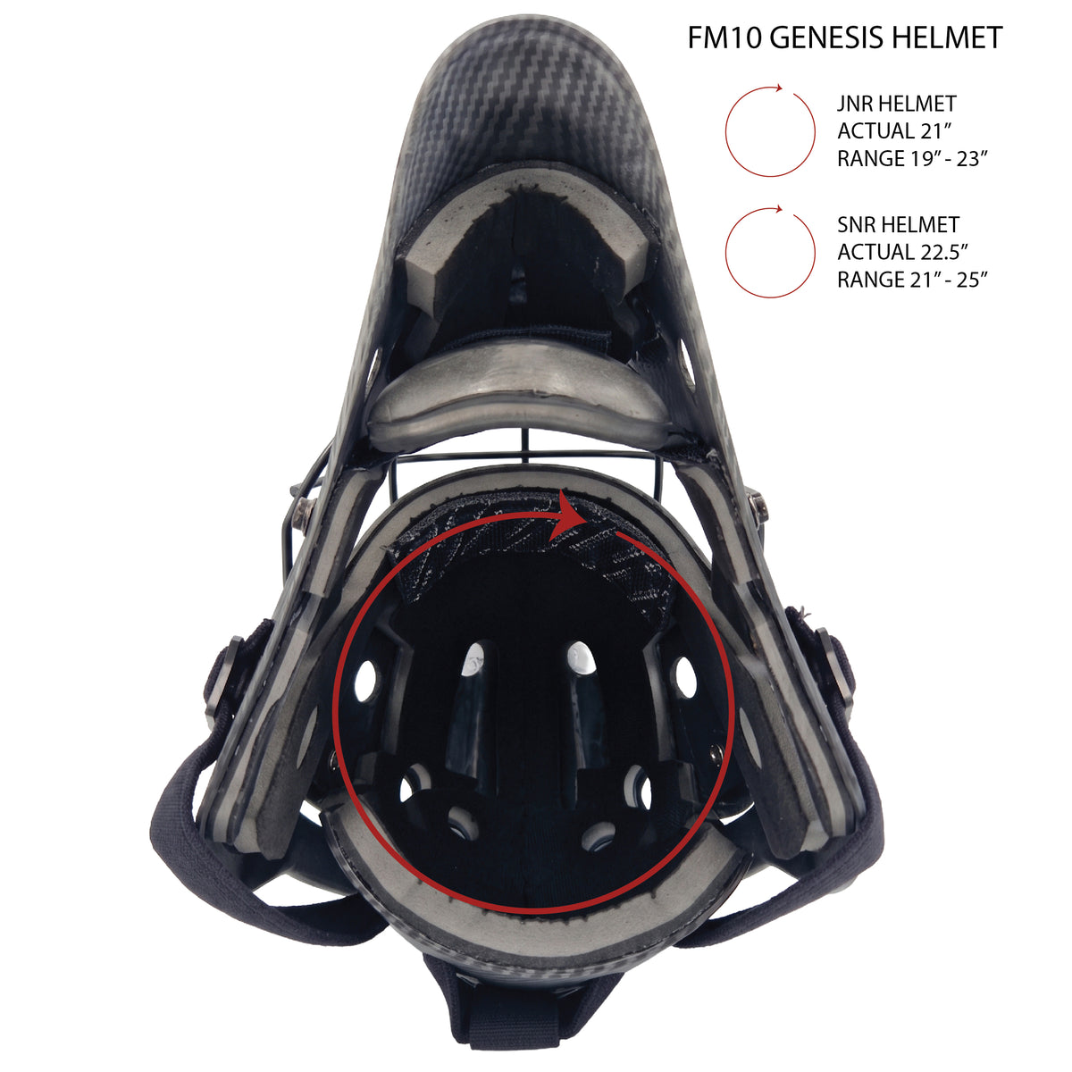 Mercian Genesis Hockey Helmet‚ Fibreglass Shell, Cats-Eye Grill, Superior Protection