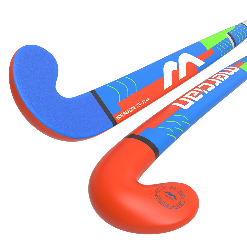 HSGECF5 Hockey Stick ORG CF5_ORANGE_Pro_2_Sticks_Angled_Head_to_Handle