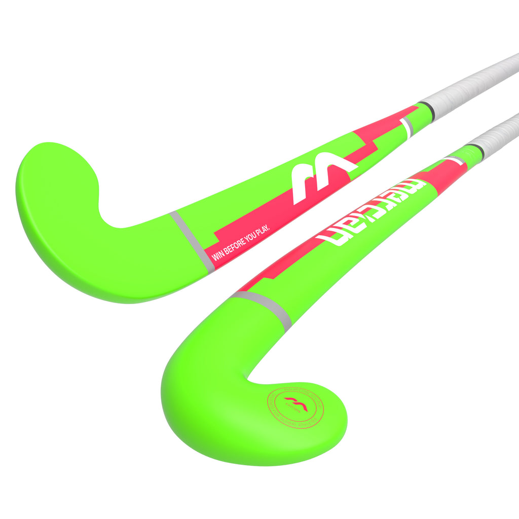 W1_Rubine Hockey Stick 2 Sticks Angled head to handle