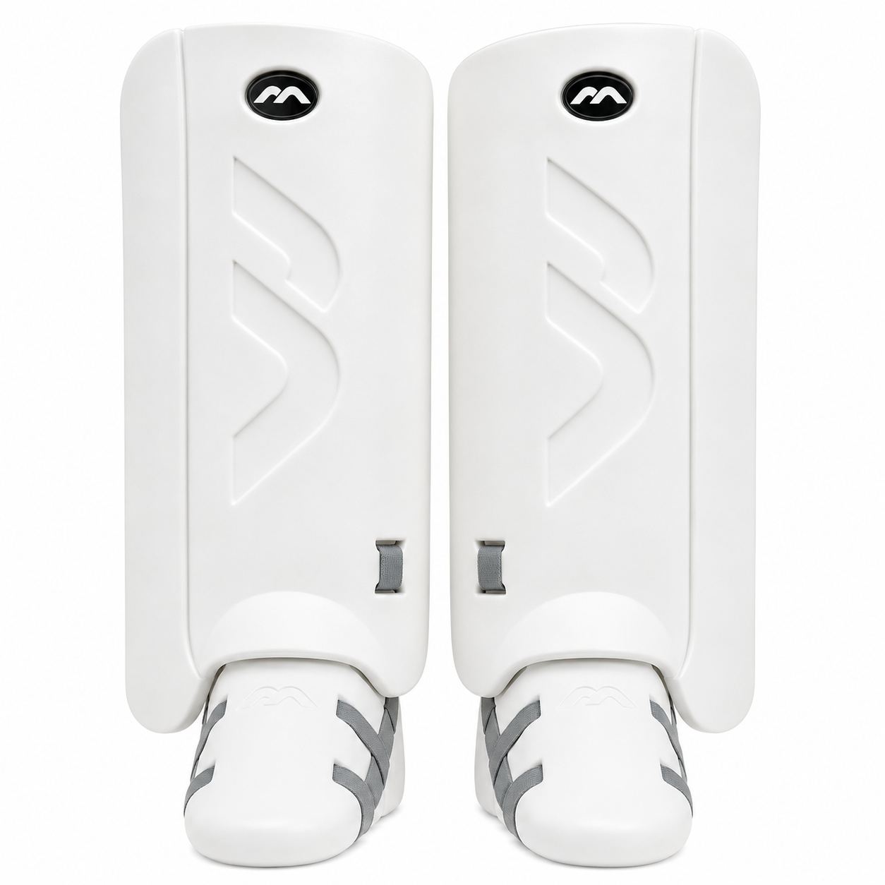Mercian White Elite Legguards - Professional Level Protection for Field Hockey Goalies